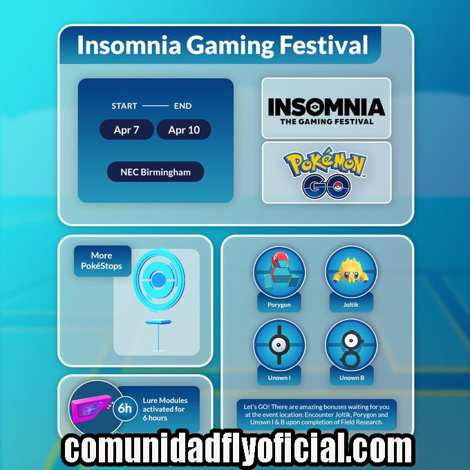 Trainers GO - 🌐INSOMNIA GAMING FESTIVAL 2023 cc: 52.4542427,-1.7192038  ▶️Todos los detalles del evento local y horario de inicio aquí